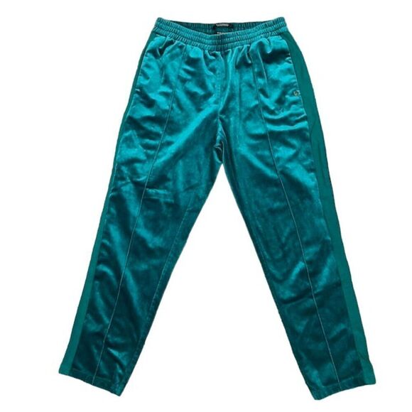 Scotch & Soda Velour Sweatpants Lounge Pants Velvet Emerald Green Size Small - Picture 2 of 13
